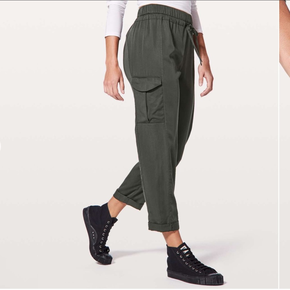 Lululemon Move Lightly Pant 25" Evergreen Size 2 Activerwear Athleisure Gym Yoga